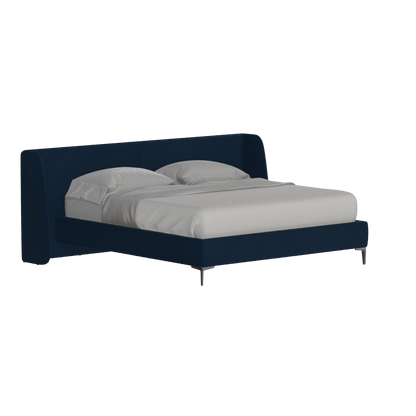 Abbey Upholstered Bed with Structured Headboard and Refined Lines
