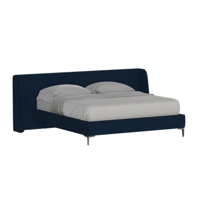Abbey Upholstered Bed with Structured Headboard and Refined Lines