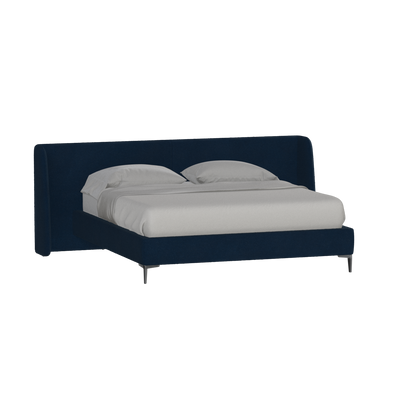 Abbey Upholstered Bed with Structured Headboard and Refined Lines