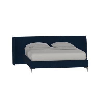Abbey Upholstered Bed with Structured Headboard and Refined Lines