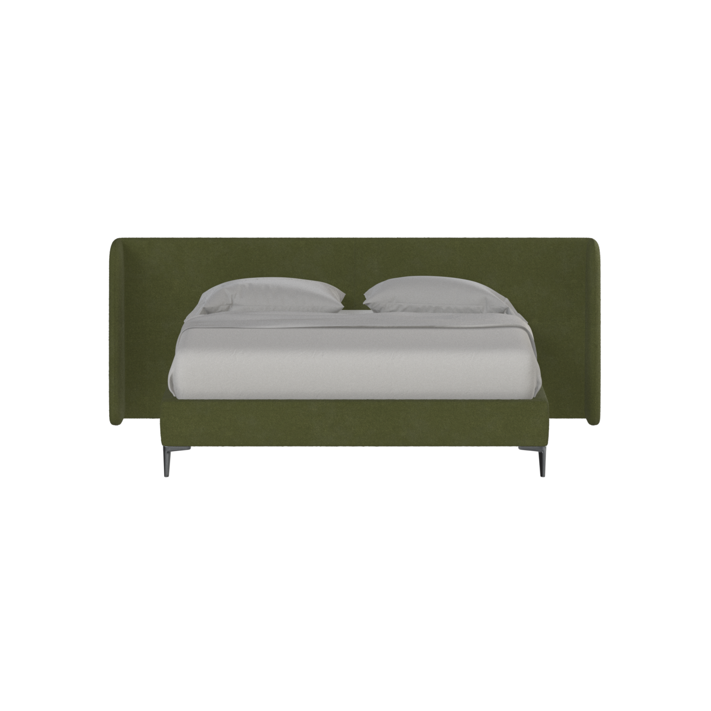 Abbey Upholstered Bed with Structured Headboard and Refined Lines