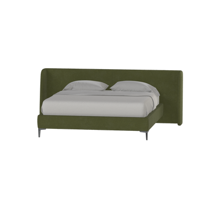 Abbey Upholstered Bed with Structured Headboard and Refined Lines
