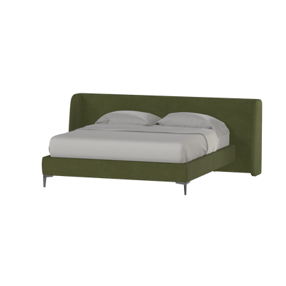 Abbey Upholstered Bed with Structured Headboard and Refined Lines