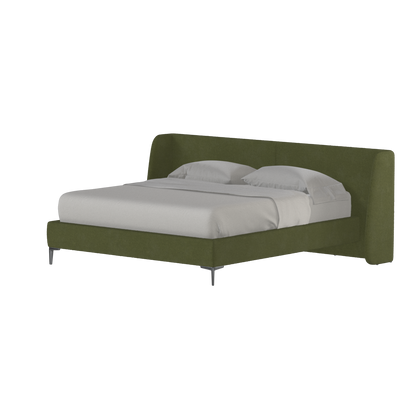 Abbey Upholstered Bed with Structured Headboard and Refined Lines