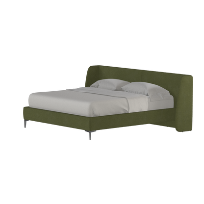 Abbey Upholstered Bed with Structured Headboard and Refined Lines