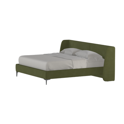 Abbey Upholstered Bed with Structured Headboard and Refined Lines