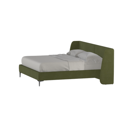 Abbey Upholstered Bed with Structured Headboard and Refined Lines