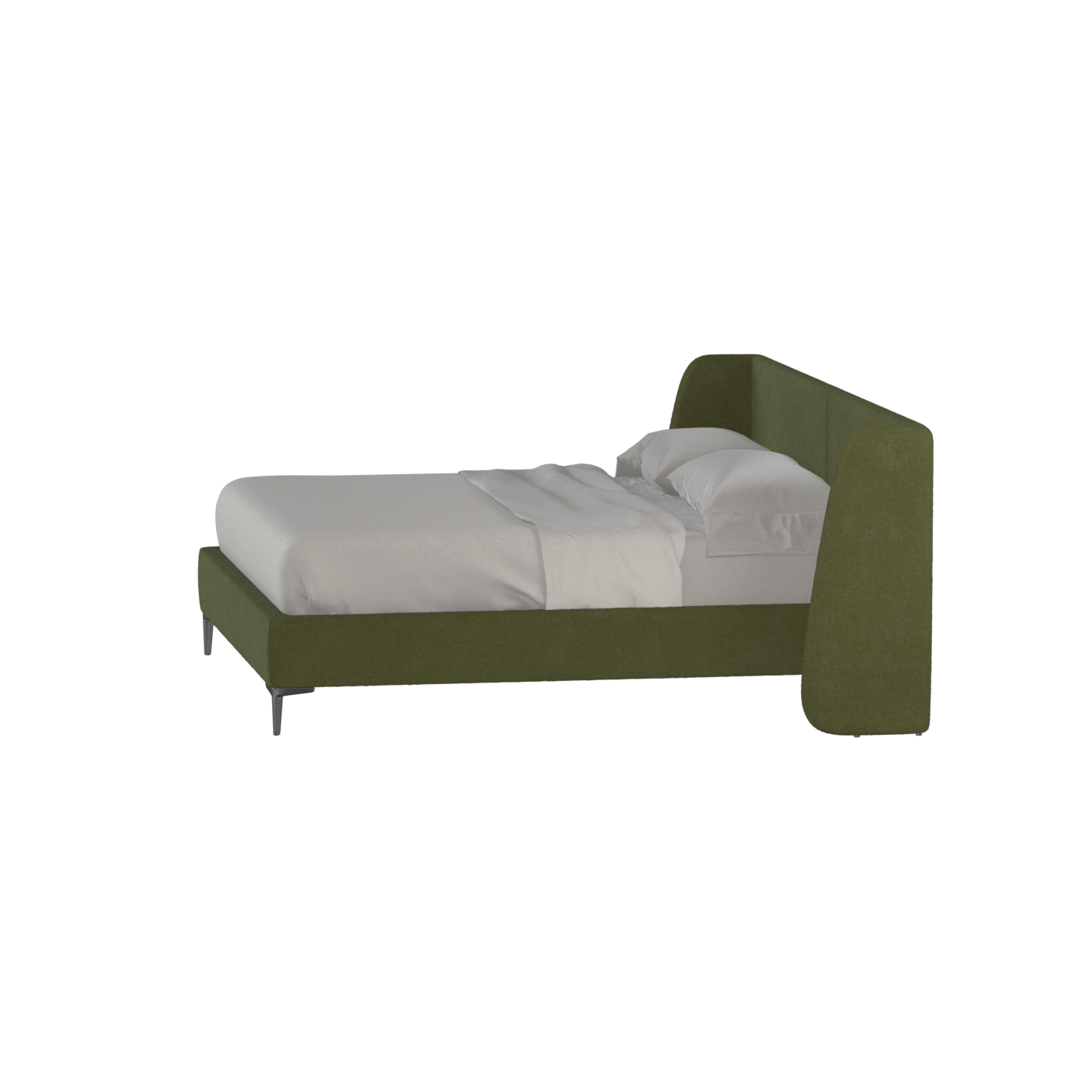 Abbey Upholstered Bed with Structured Headboard and Refined Lines