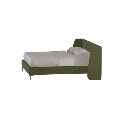 Abbey Upholstered Bed with Structured Headboard and Refined Lines