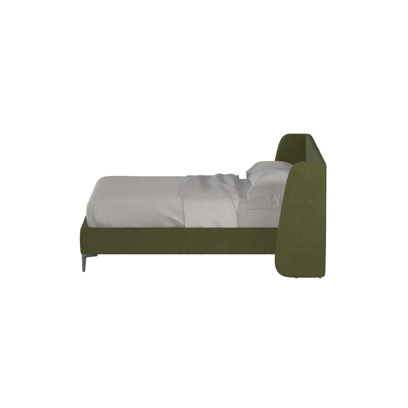 Abbey Upholstered Bed with Structured Headboard and Refined Lines