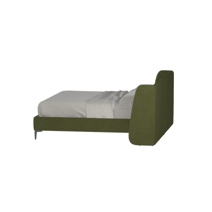 Abbey Upholstered Bed with Structured Headboard and Refined Lines