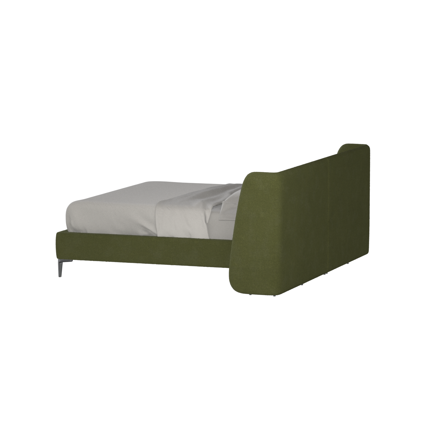 Abbey Upholstered Bed with Structured Headboard and Refined Lines