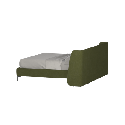 Abbey Upholstered Bed with Structured Headboard and Refined Lines