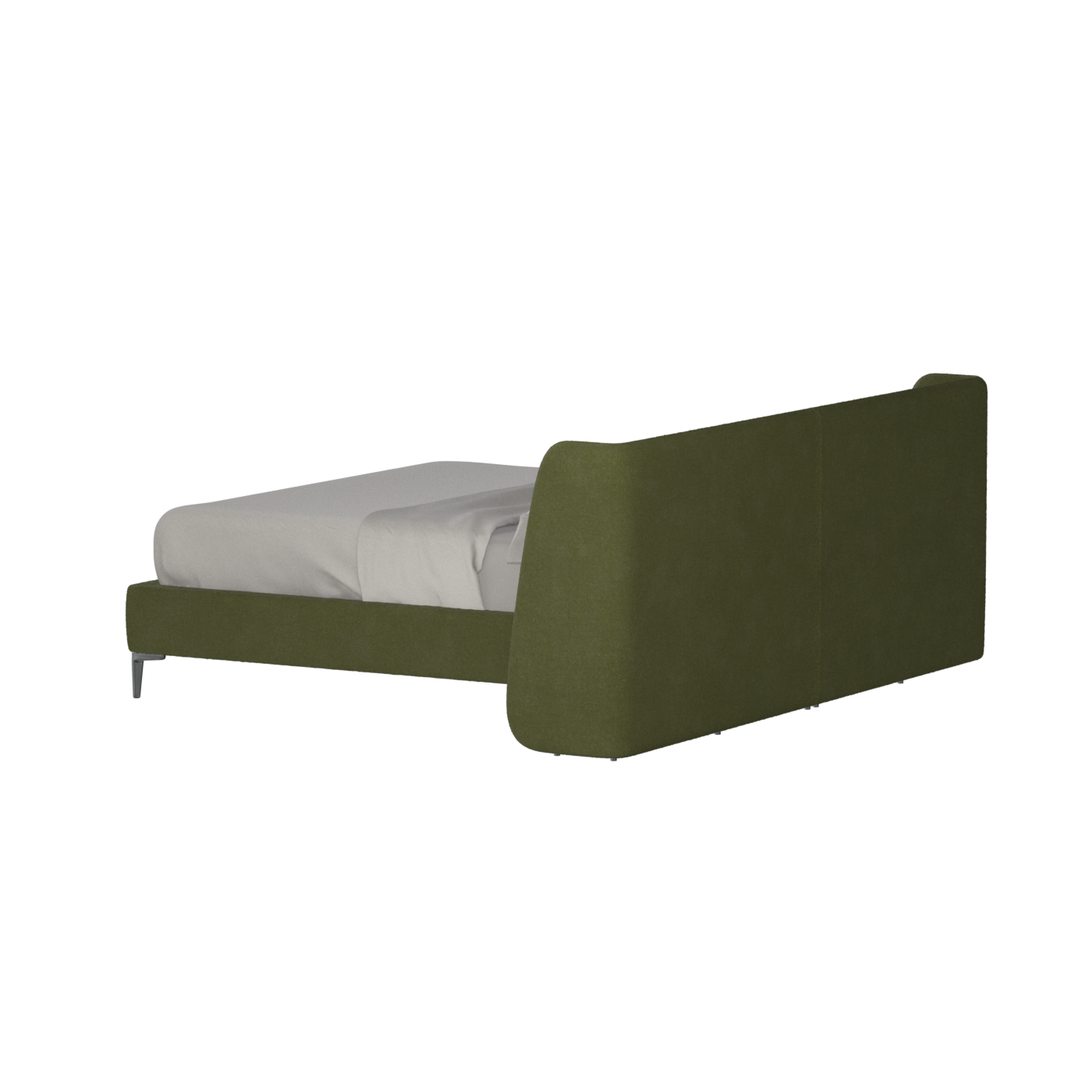 Abbey Upholstered Bed with Structured Headboard and Refined Lines
