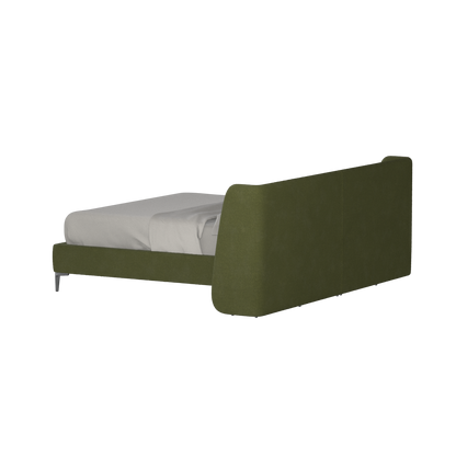 Abbey Upholstered Bed with Structured Headboard and Refined Lines