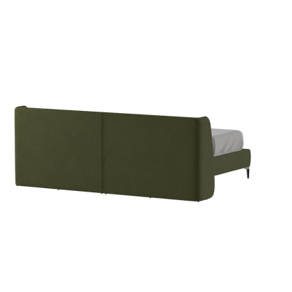 Abbey Upholstered Bed with Structured Headboard and Refined Lines