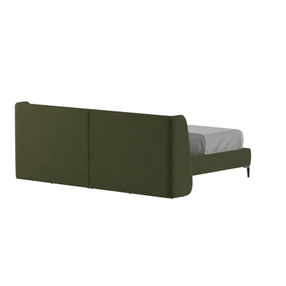 Abbey Upholstered Bed with Structured Headboard and Refined Lines