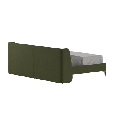 Abbey Upholstered Bed with Structured Headboard and Refined Lines