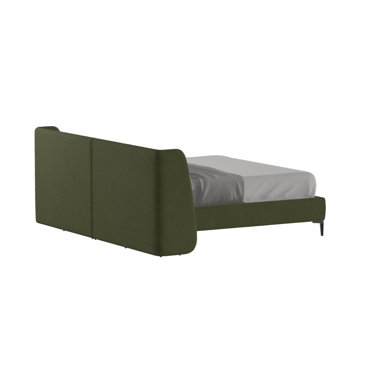 Abbey Upholstered Bed with Structured Headboard and Refined Lines