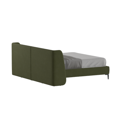 Abbey Upholstered Bed with Structured Headboard and Refined Lines
