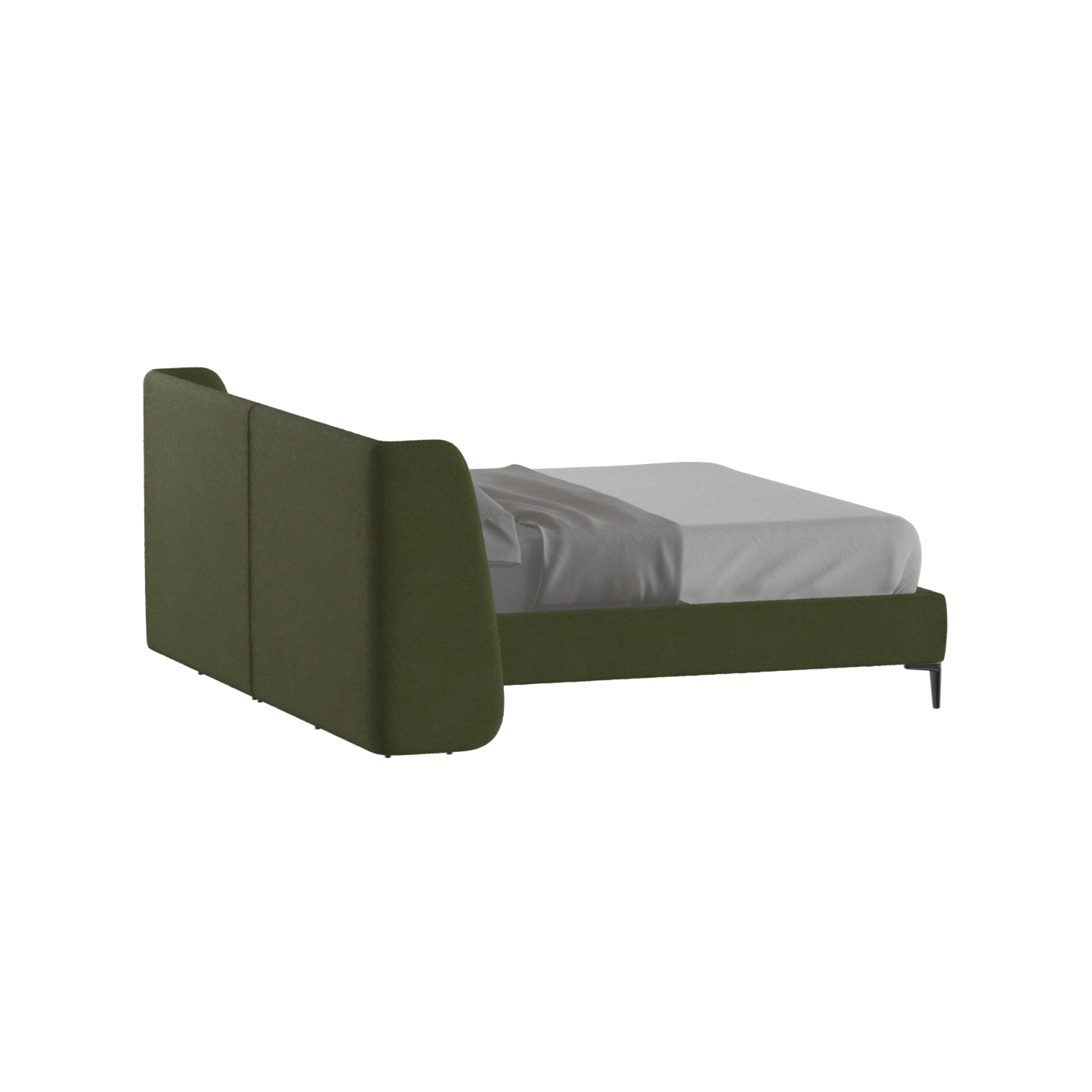 Abbey Upholstered Bed with Structured Headboard and Refined Lines