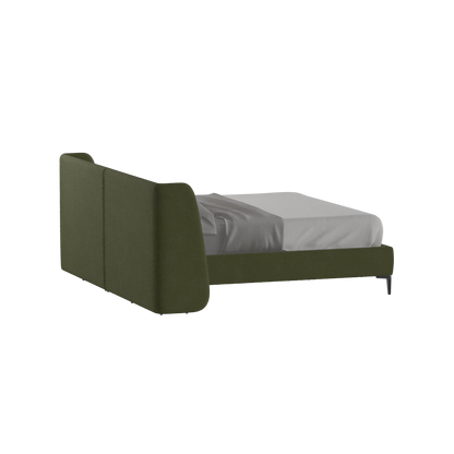 Abbey Upholstered Bed with Structured Headboard and Refined Lines