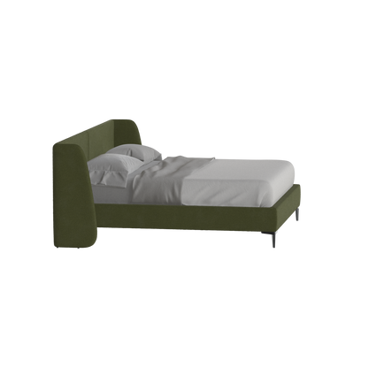 Abbey Upholstered Bed with Structured Headboard and Refined Lines