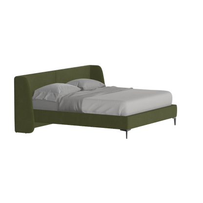 Abbey Upholstered Bed with Structured Headboard and Refined Lines