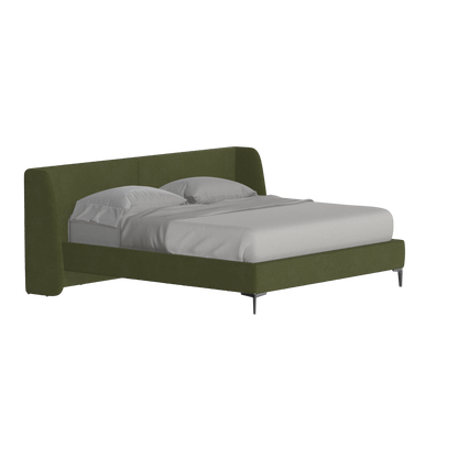 Abbey Upholstered Bed with Structured Headboard and Refined Lines