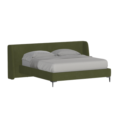Abbey Upholstered Bed with Structured Headboard and Refined Lines