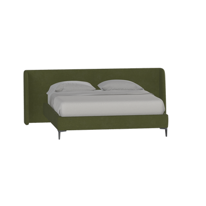 Abbey Upholstered Bed with Structured Headboard and Refined Lines