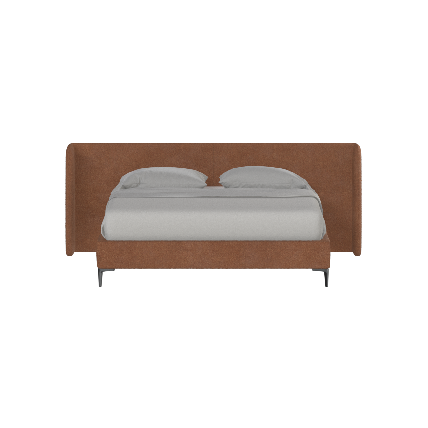 Abbey Upholstered Bed with Structured Headboard and Refined Lines