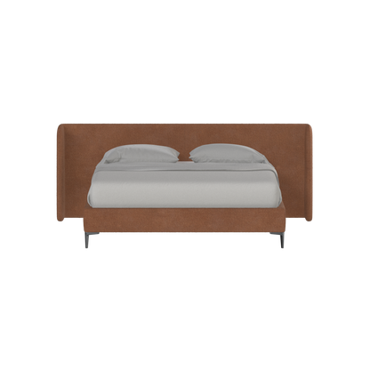 Abbey Upholstered Bed with Structured Headboard and Refined Lines