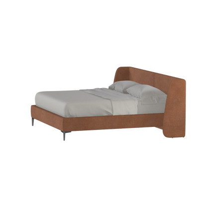 Abbey Upholstered Bed with Structured Headboard and Refined Lines