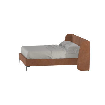 Abbey Upholstered Bed with Structured Headboard and Refined Lines