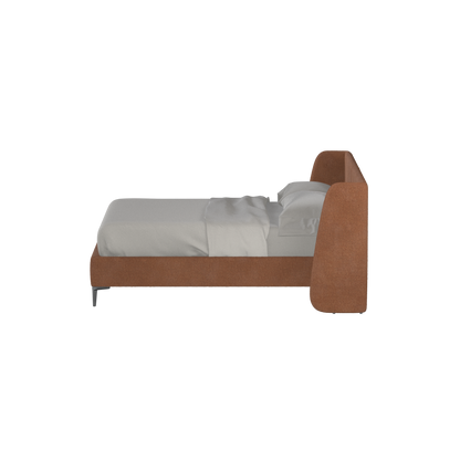 Abbey Upholstered Bed with Structured Headboard and Refined Lines