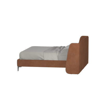 Abbey Upholstered Bed with Structured Headboard and Refined Lines