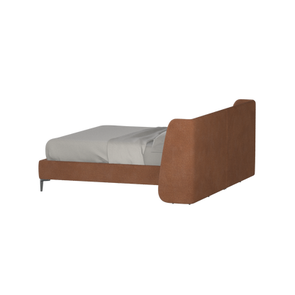Abbey Upholstered Bed with Structured Headboard and Refined Lines