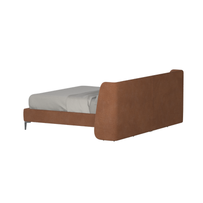 Abbey Upholstered Bed with Structured Headboard and Refined Lines