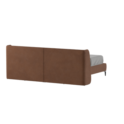 Abbey Upholstered Bed with Structured Headboard and Refined Lines