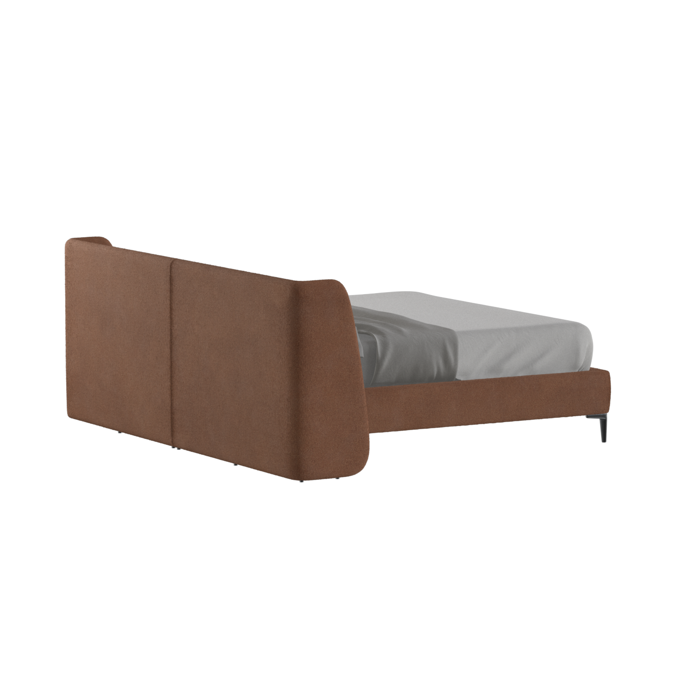 Abbey Upholstered Bed with Structured Headboard and Refined Lines