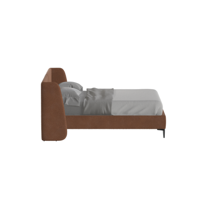 Abbey Upholstered Bed with Structured Headboard and Refined Lines