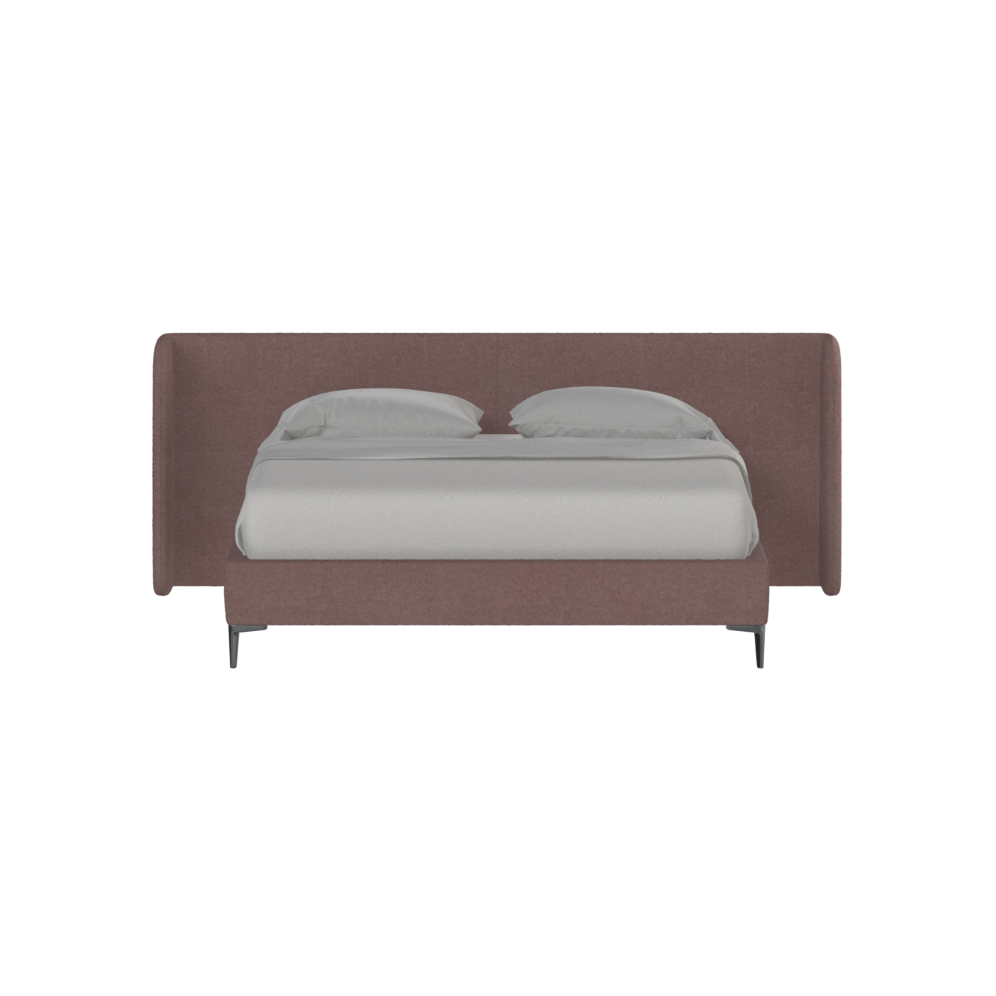 Abbey Upholstered Bed with Structured Headboard and Refined Lines