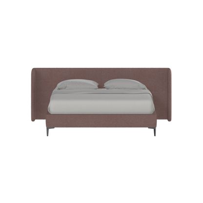 Abbey Upholstered Bed with Structured Headboard and Refined Lines