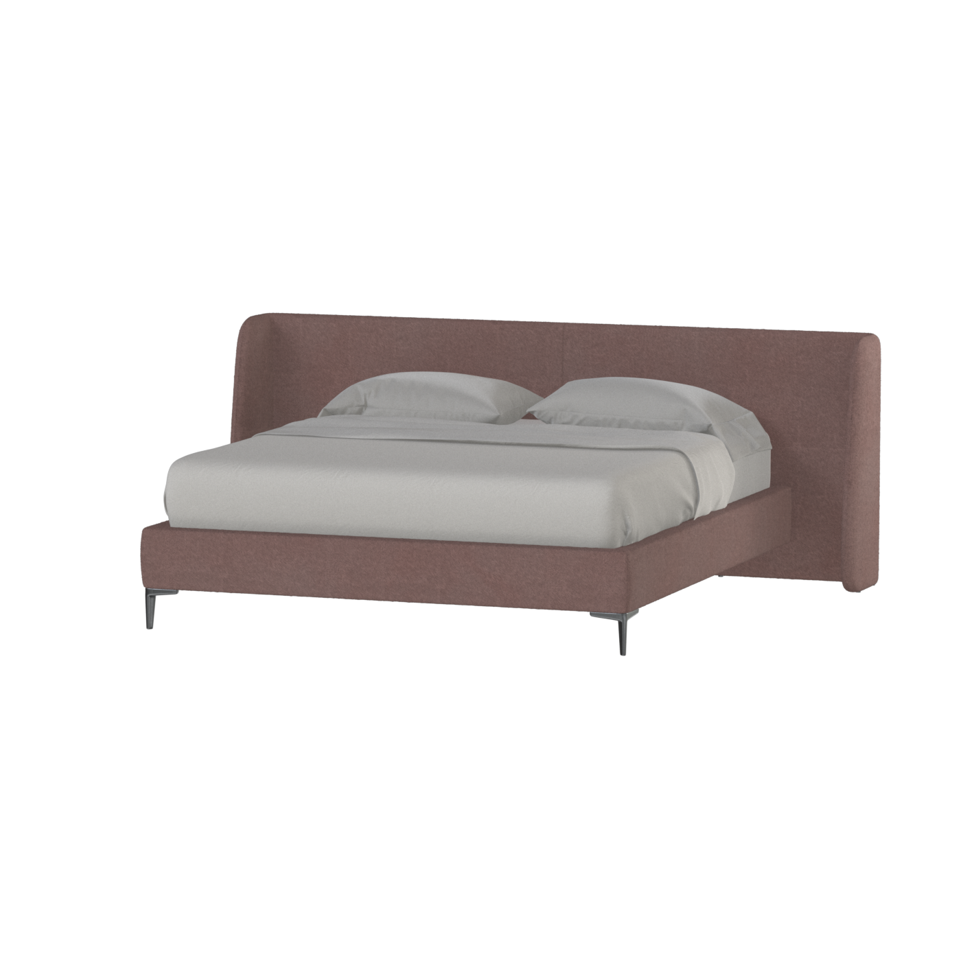 Abbey Upholstered Bed with Structured Headboard and Refined Lines