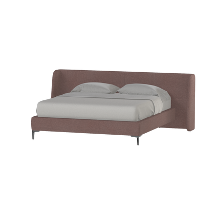 Abbey Upholstered Bed with Structured Headboard and Refined Lines