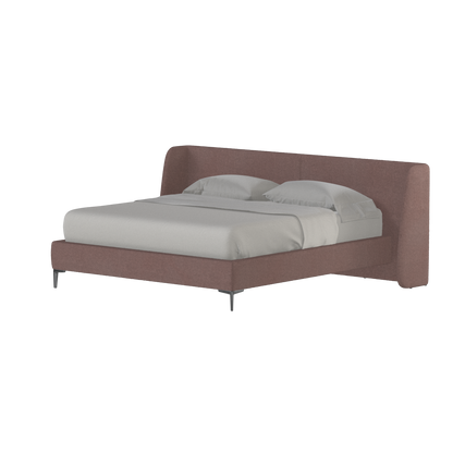 Abbey Upholstered Bed with Structured Headboard and Refined Lines