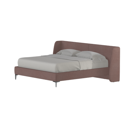 Abbey Upholstered Bed with Structured Headboard and Refined Lines