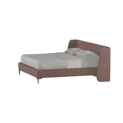 Abbey Upholstered Bed with Structured Headboard and Refined Lines