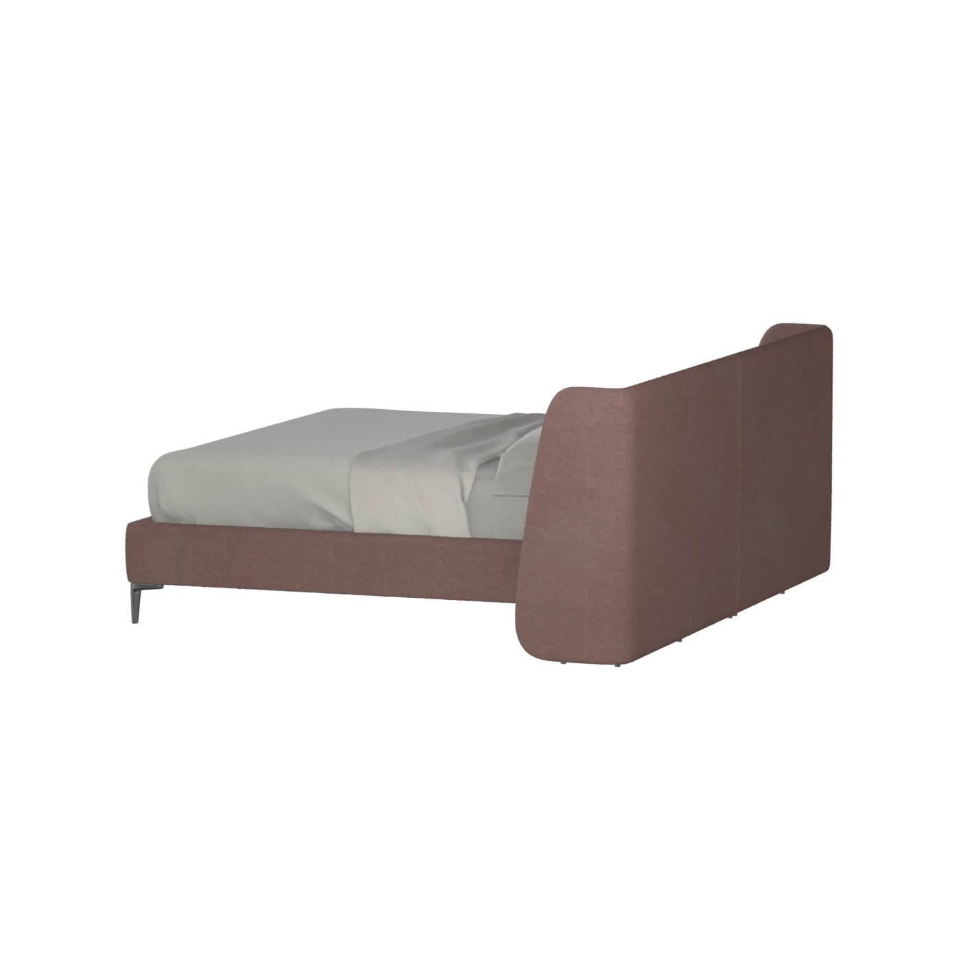 Abbey Upholstered Bed with Structured Headboard and Refined Lines